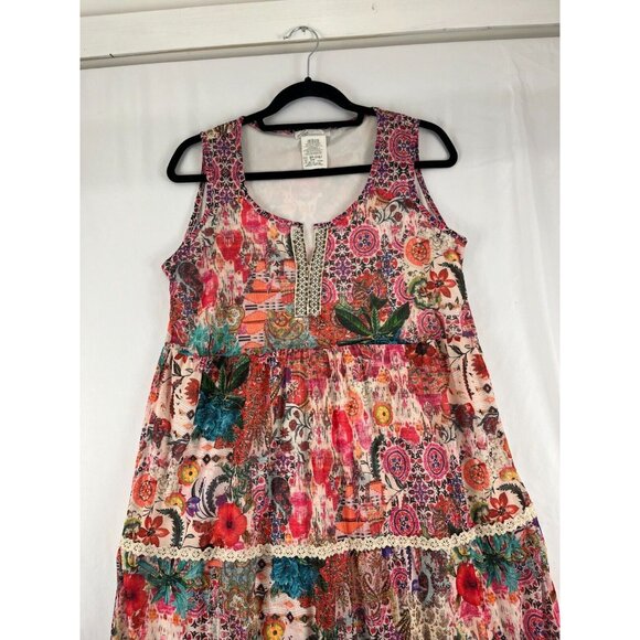 Zoe Michael Phillips Multi-Coloured Floral Tiered Cottagecore Maxi Dress - Picture 4 of 14